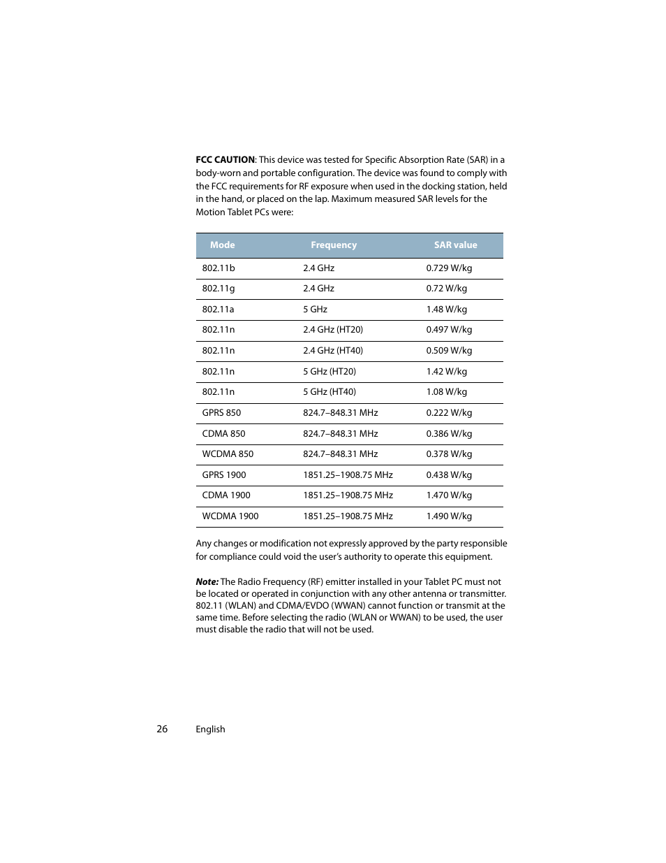 Motion Computing J3400 MDC001 User Manual | Page 26 / 183