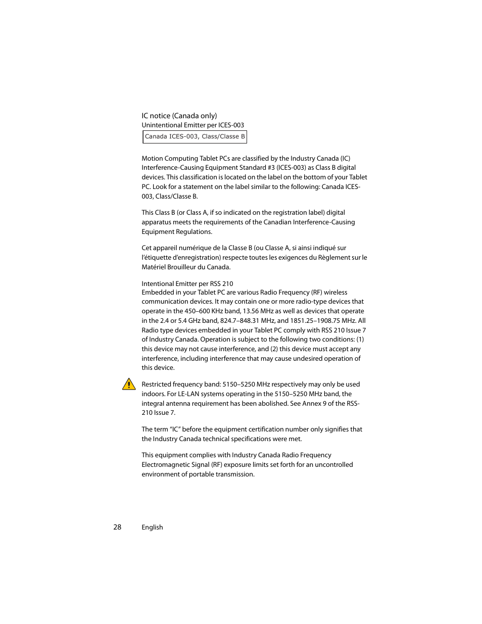 Motion Computing J3400 MDC001 User Manual | Page 28 / 183