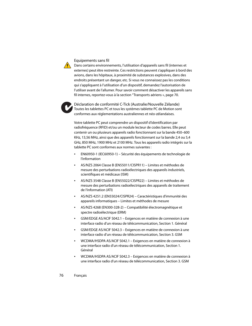 Motion Computing J3400 MDC001 User Manual | Page 76 / 183