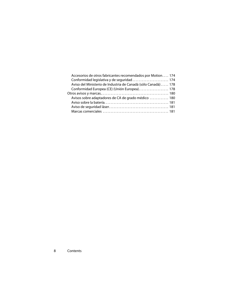 Motion Computing J3400 MDC001 User Manual | Page 8 / 183