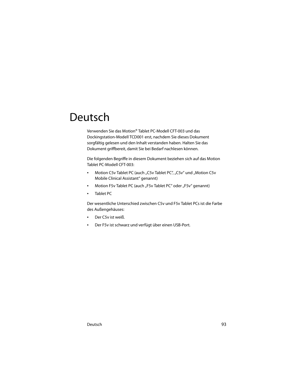 Deutsch | Motion Computing J3400 MDC001 User Manual | Page 93 / 183