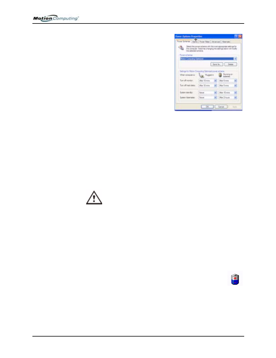 Charging the battery | Motion Computing M1400 User Manual | Page 51 / 105