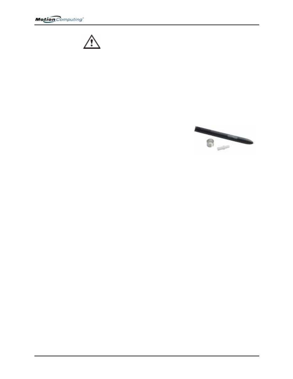 Replacing the pen tips, Ordering new pens, Traveling with your tablet pc | Traveling by air | Motion Computing M1400 User Manual | Page 95 / 105