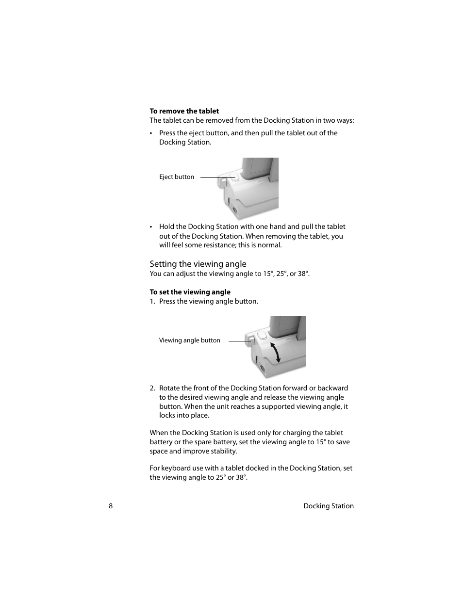 Setting the viewing angle | Motion Computing MotionTM C5 User Manual | Page 16 / 78