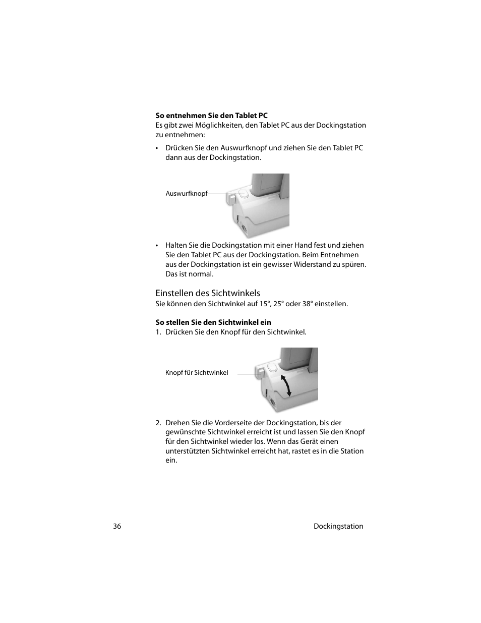 Einstellen des sichtwinkels | Motion Computing MotionTM C5 User Manual | Page 44 / 78