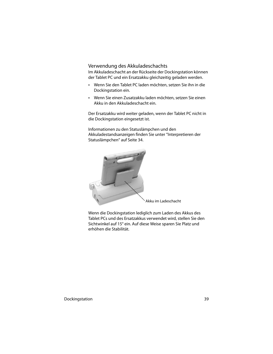 Verwendung des akkuladeschachts | Motion Computing MotionTM C5 User Manual | Page 47 / 78