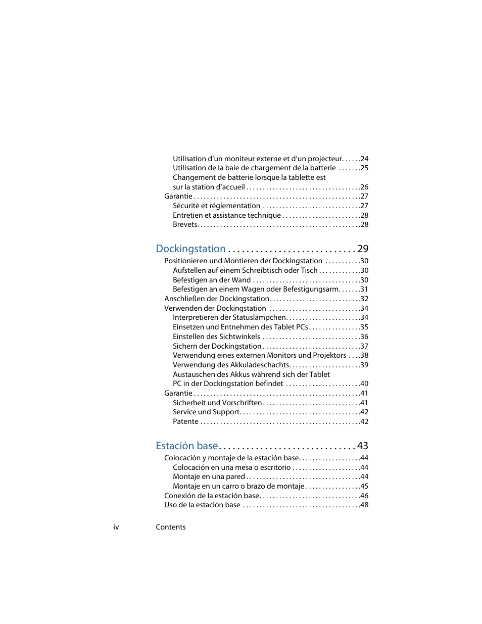 Dockingstation, Estación base | Motion Computing MotionTM C5 User Manual | Page 6 / 78