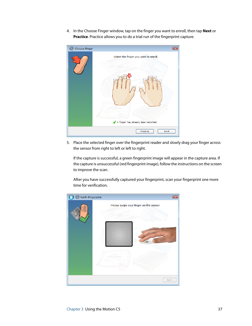 Motion Computing C5 User Manual | Page 39 / 66