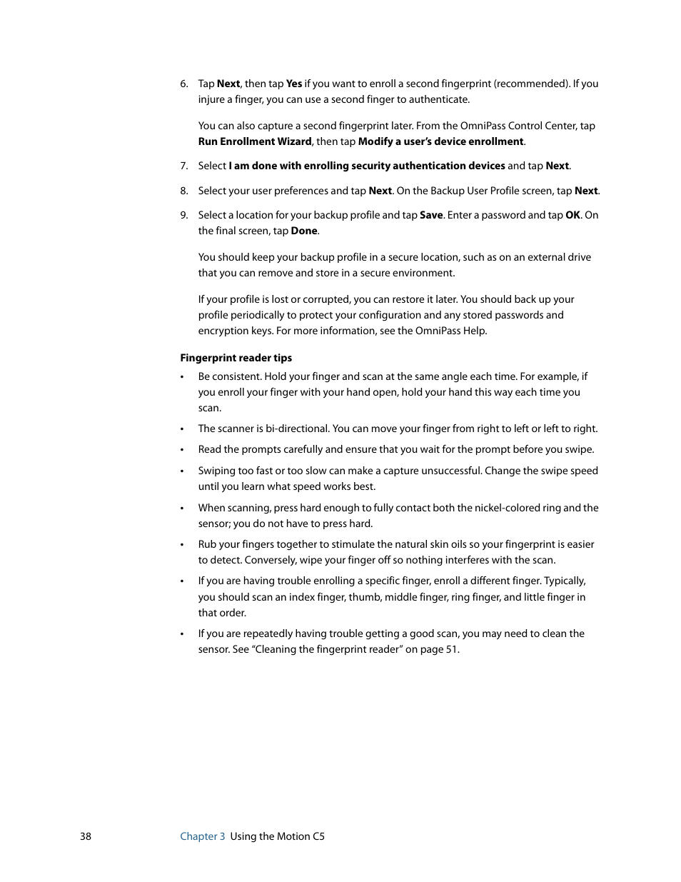 Motion Computing C5 User Manual | Page 40 / 66