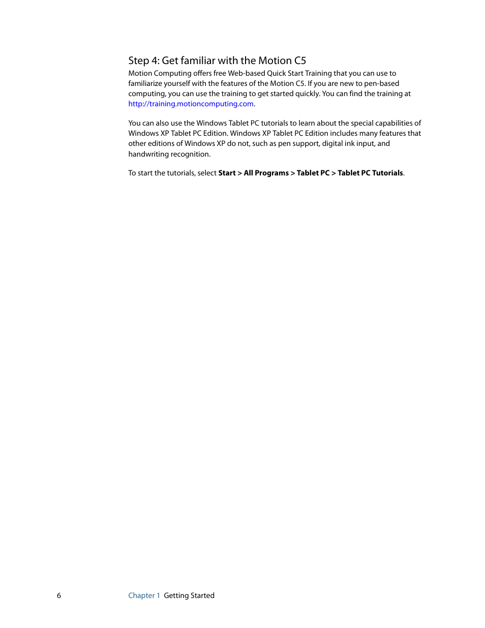 Step 4: get familiar with the motion c5 | Motion Computing C5 User Manual | Page 8 / 66