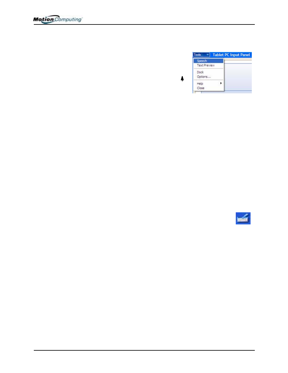 Hints for optimizing your display window, Making best use of the tablet pc input panel, Hints for working with the input panel | Motion Computing M1200 User Manual | Page 39 / 84