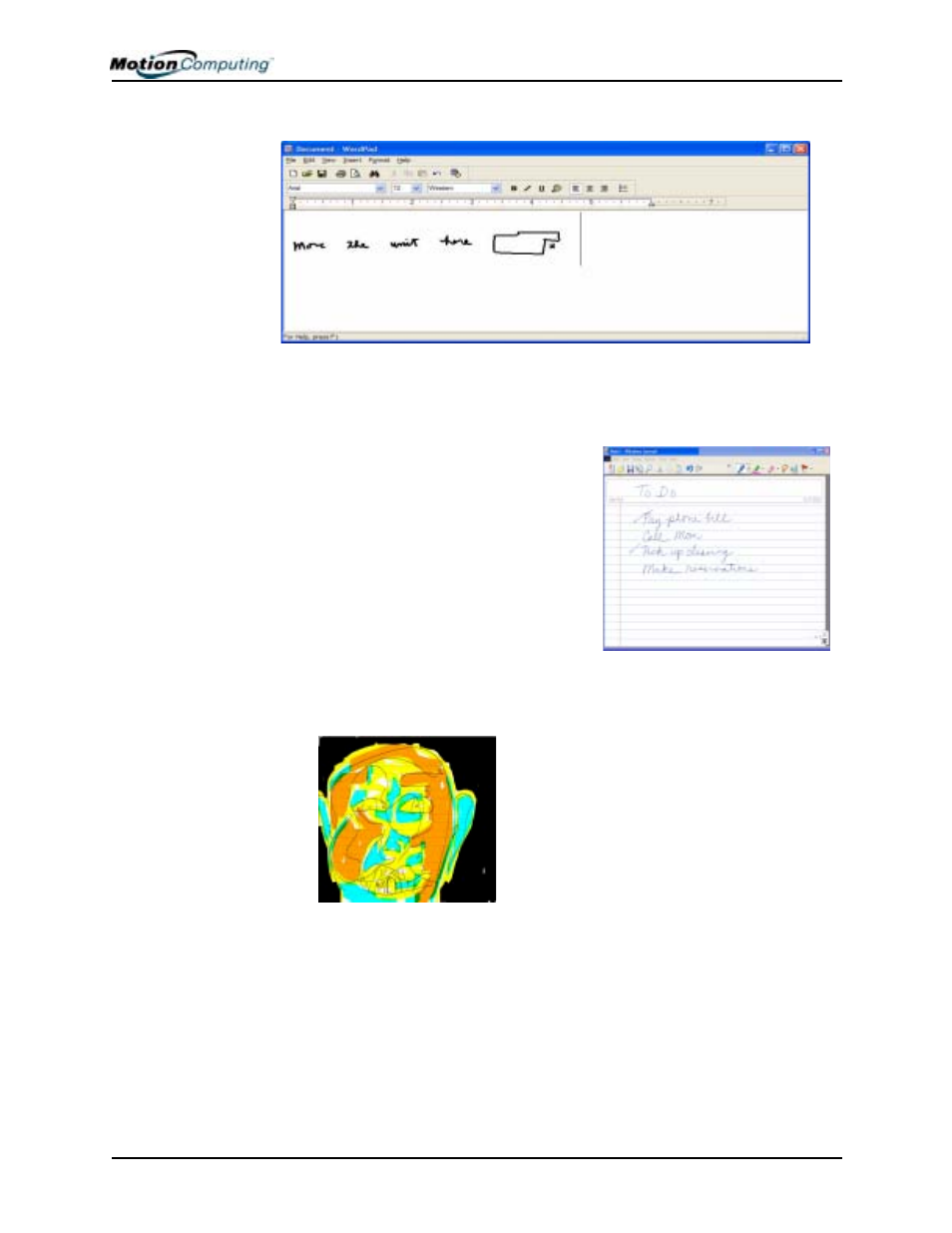 Eliminating paper with windows journal, Creating forms and editing them in windows journal | Motion Computing M1200 User Manual | Page 41 / 84