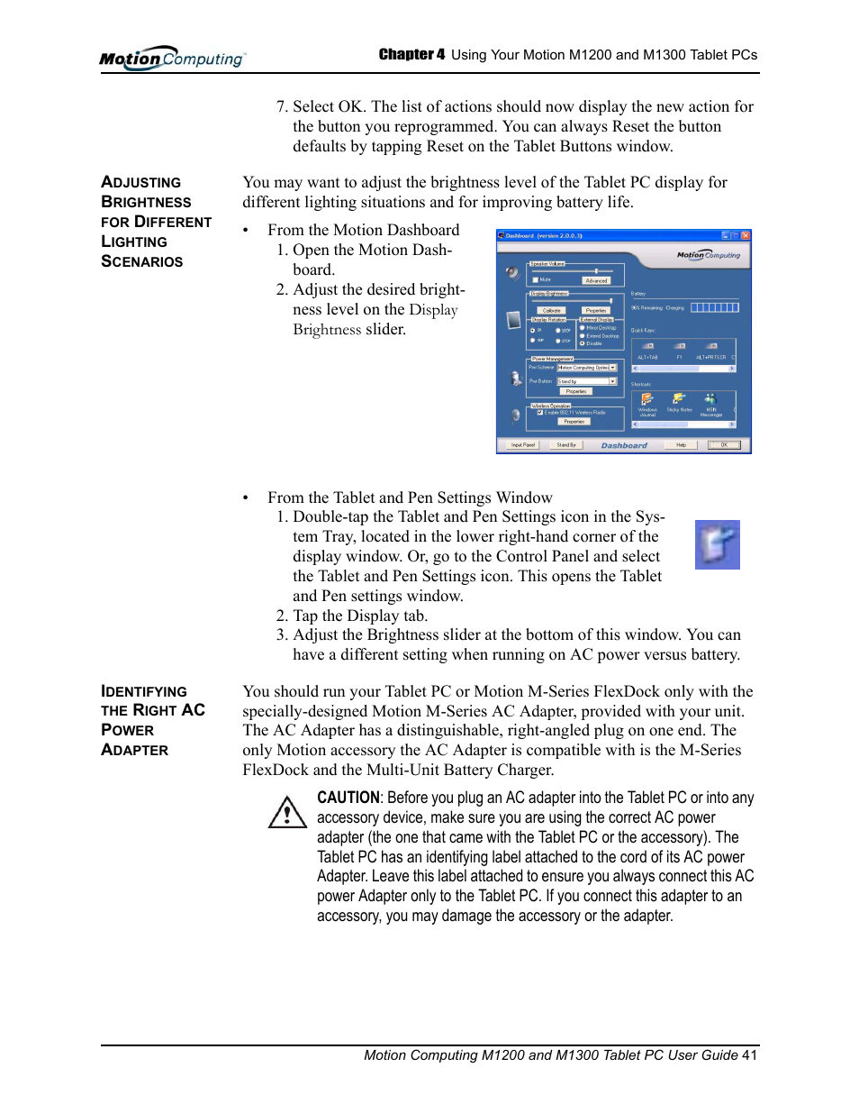 Motion Computing M1200 User Manual | Page 44 / 84