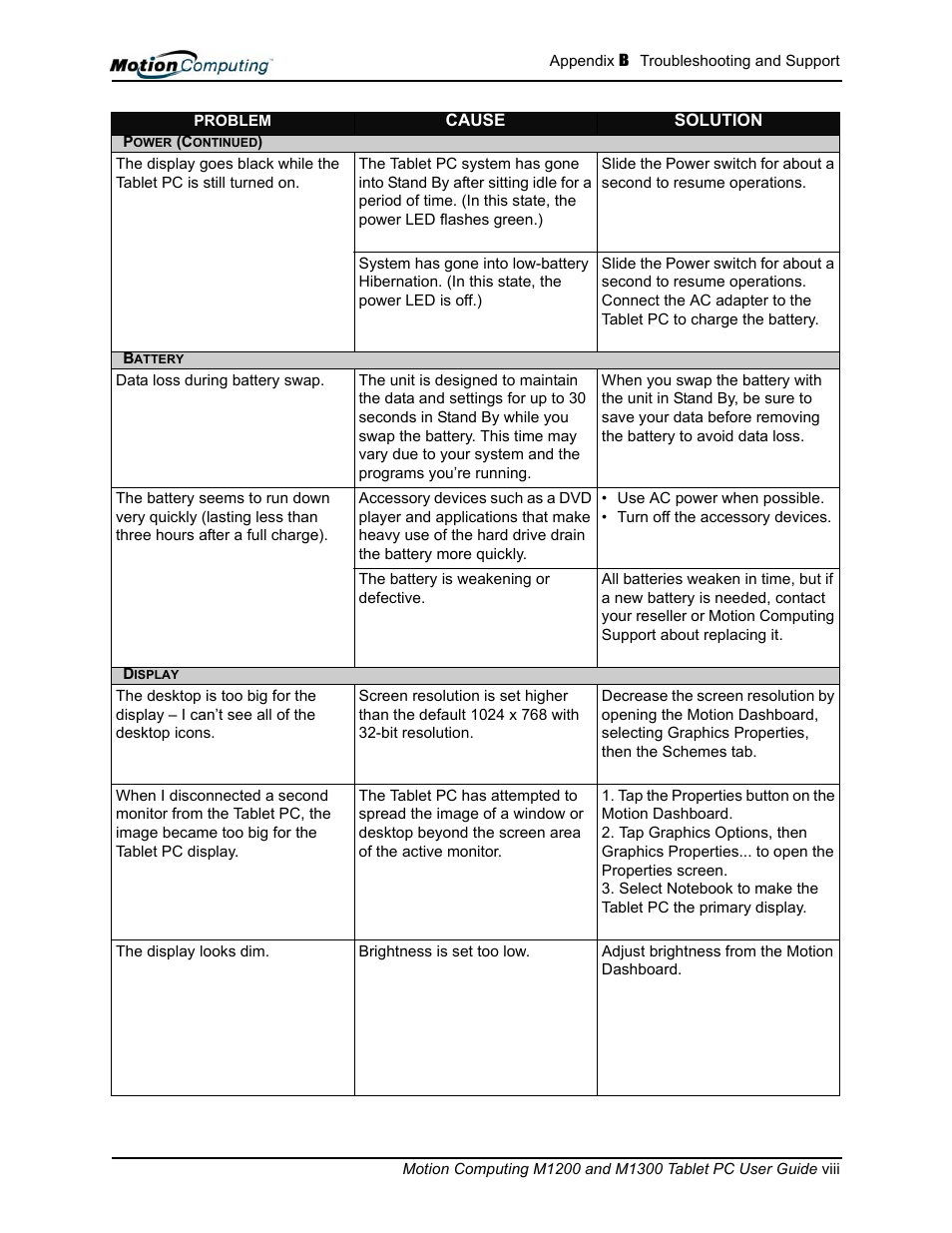 Motion Computing M1200 User Manual | Page 67 / 84