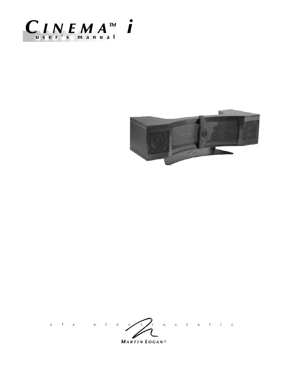 MartinLogan i User Manual | 24 pages