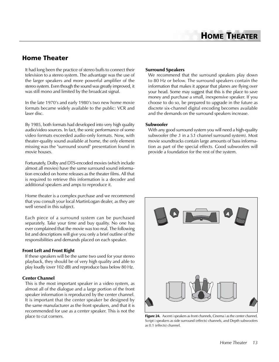 Home theater, Heater | MartinLogan i User Manual | Page 13 / 24