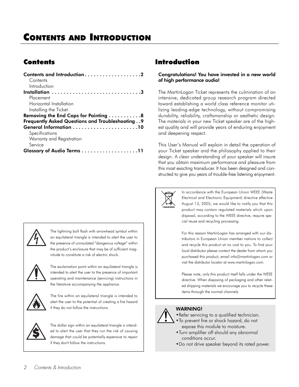 MartinLogan Ticket User Manual | Page 2 / 12