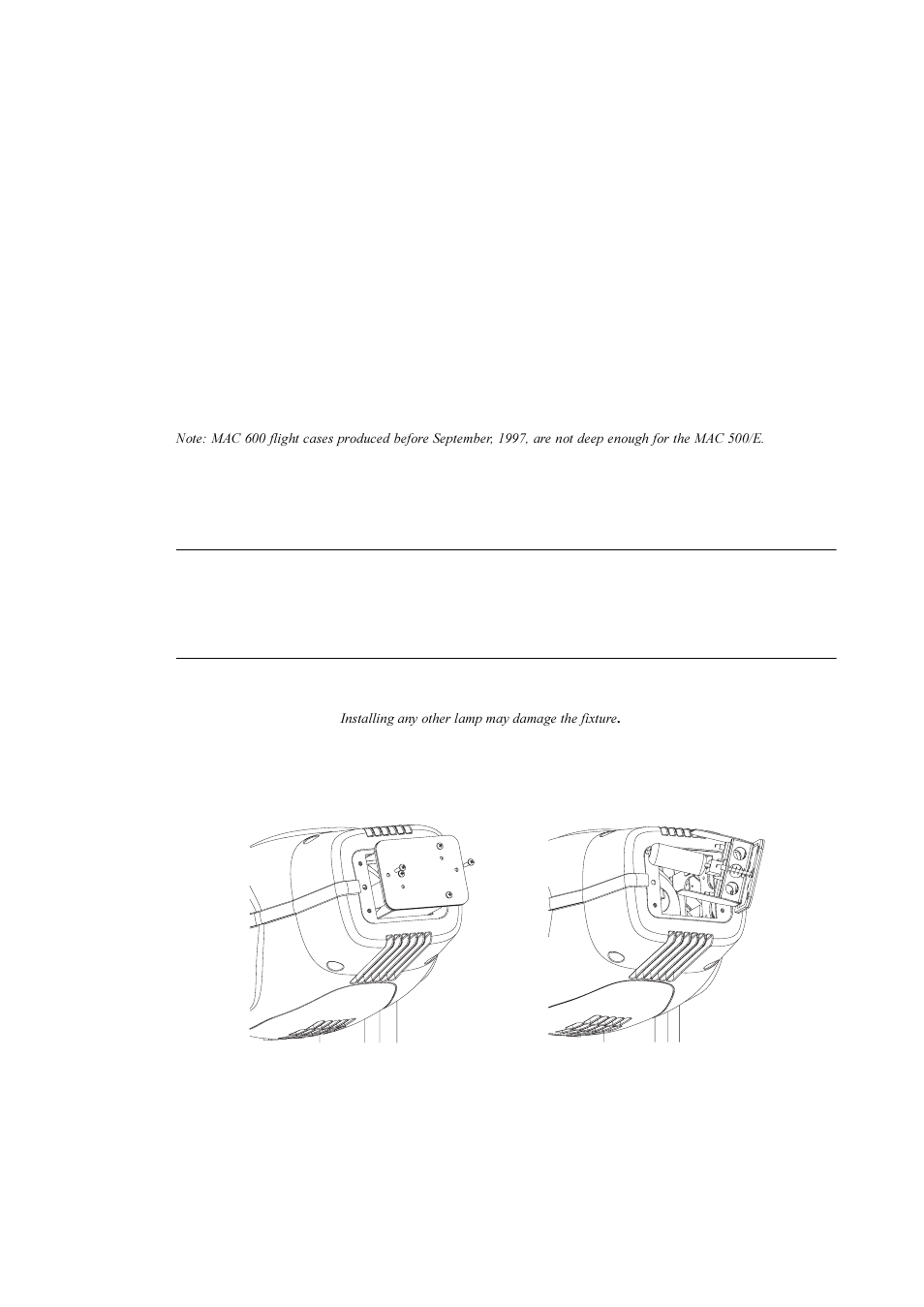 Setup, Unpacking, Installing or changing the lamp | MartinLogan MAC 500/E User Manual | Page 5 / 36