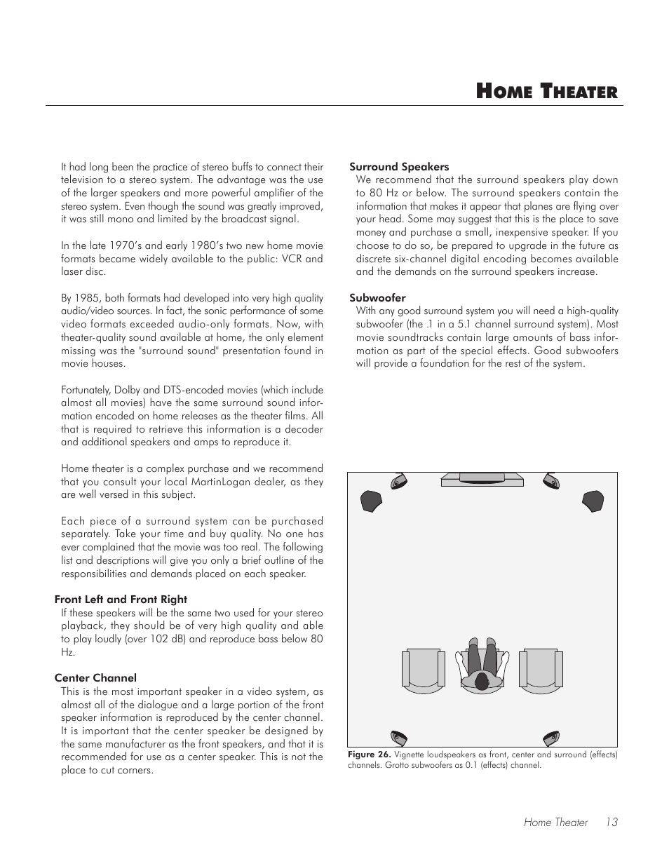 Home theater, Heater | MartinLogan Vignette On-Wall/Off-Wall Loudspeaker User Manual | Page 13 / 20