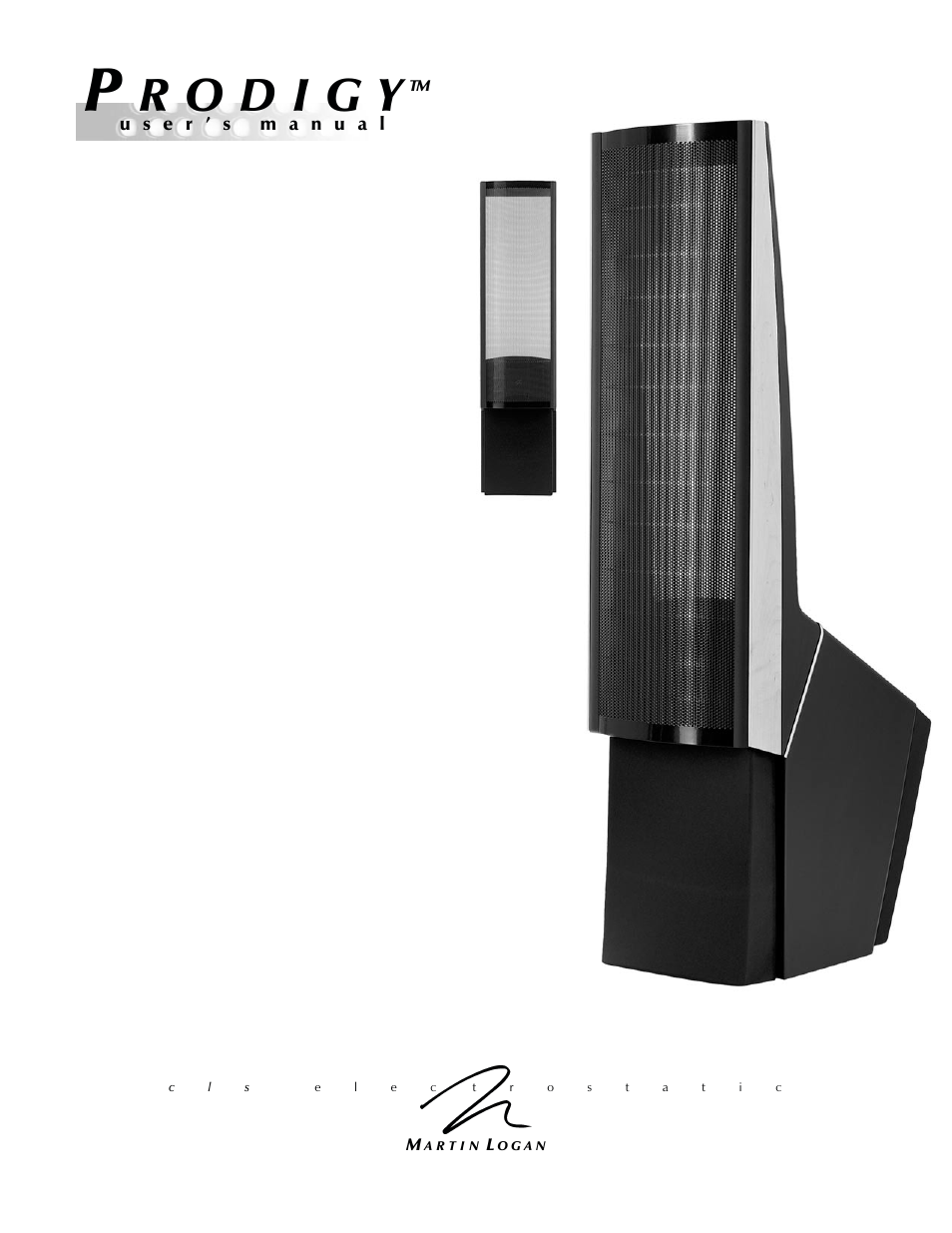 MartinLogan Prodigy User Manual | 28 pages