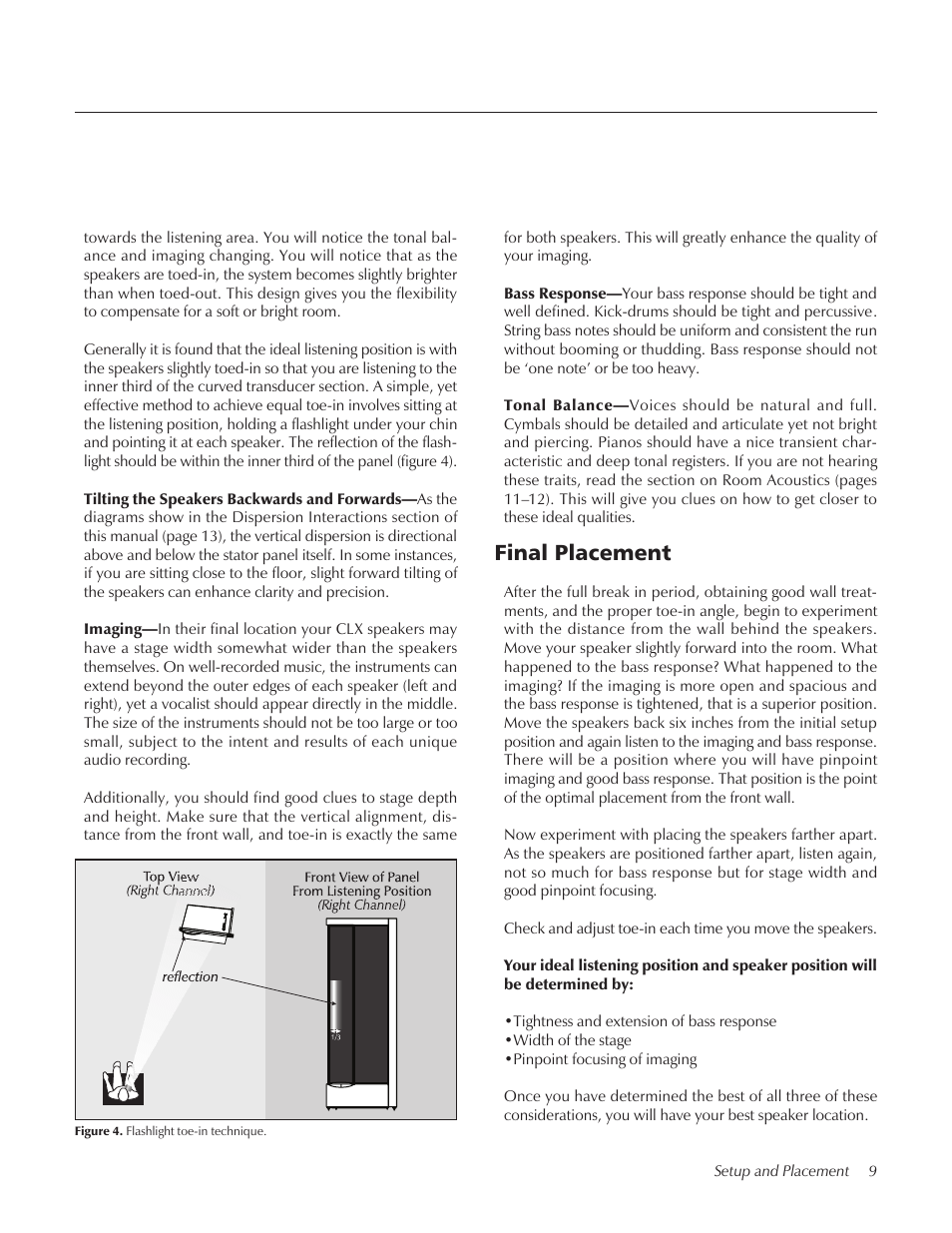 Final placement | MartinLogan CLX User Manual | Page 9 / 28