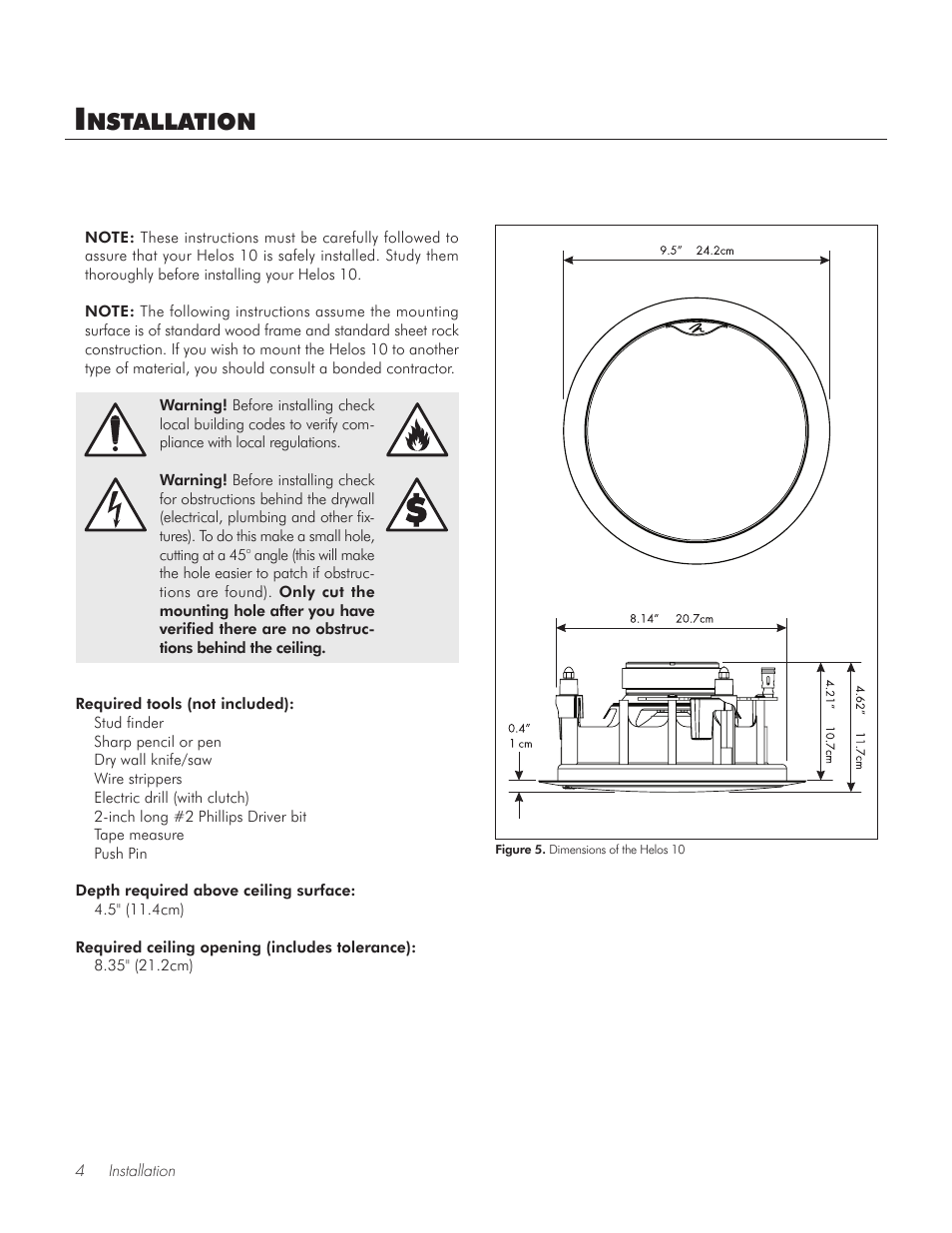 Nstallation | MartinLogan Motion Helos 10 User Manual | Page 4 / 12