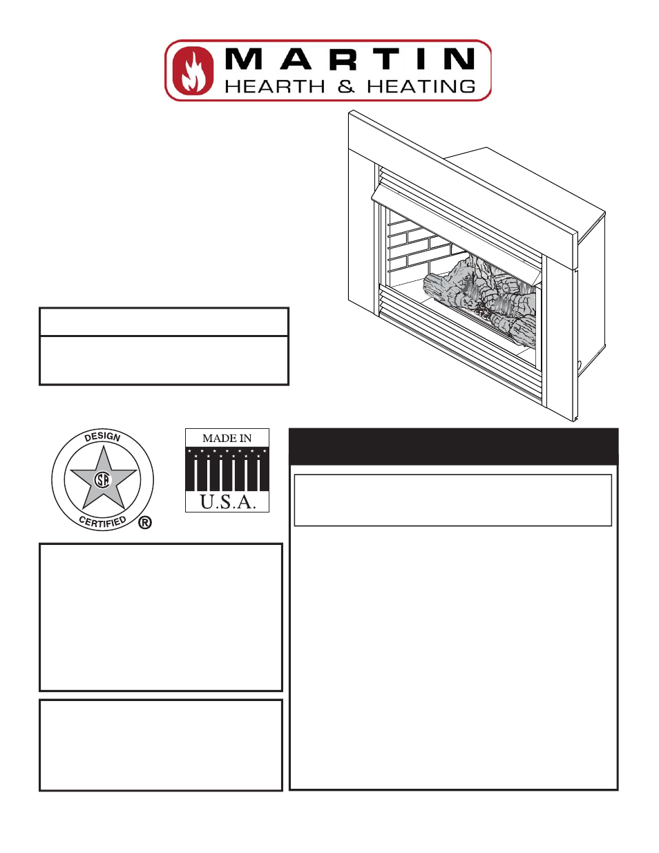 MartinLogan VENT-FREE FIREPLACE SYSTEMS 33ISDG User Manual | 40 pages