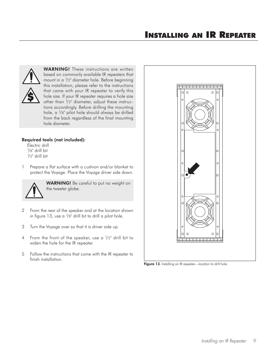 Installing an ir repeater, Ir r, Nstalling | Epeater | MartinLogan In-Wall Loudspeaker User Manual | Page 9 / 16