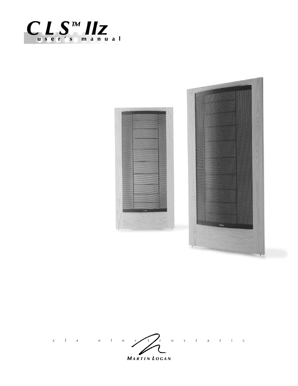 MartinLogan CLS IIz User Manual | 24 pages