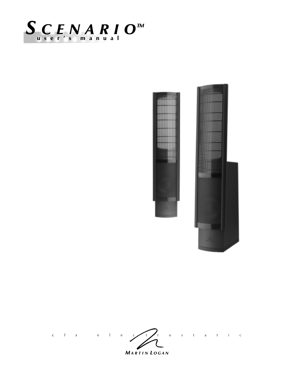 MartinLogan Loudspeaker Systems User Manual | 24 pages