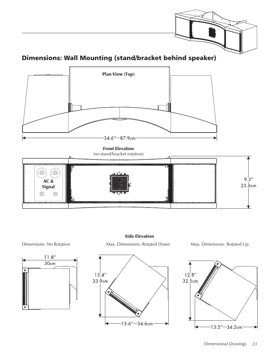 Wall mounting | MartinLogan STAGECenter Channel Speaker User Manual | Page 23 / 28
