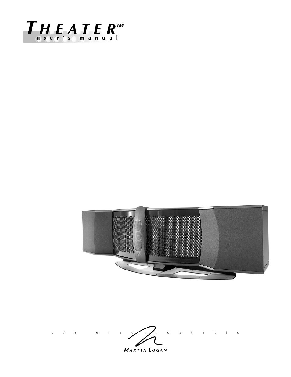 MartinLogan Center Channel speaker User Manual | 24 pages