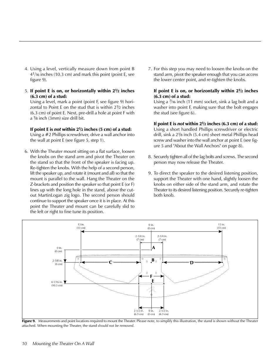 MartinLogan Center Channel speaker User Manual | Page 10 / 24