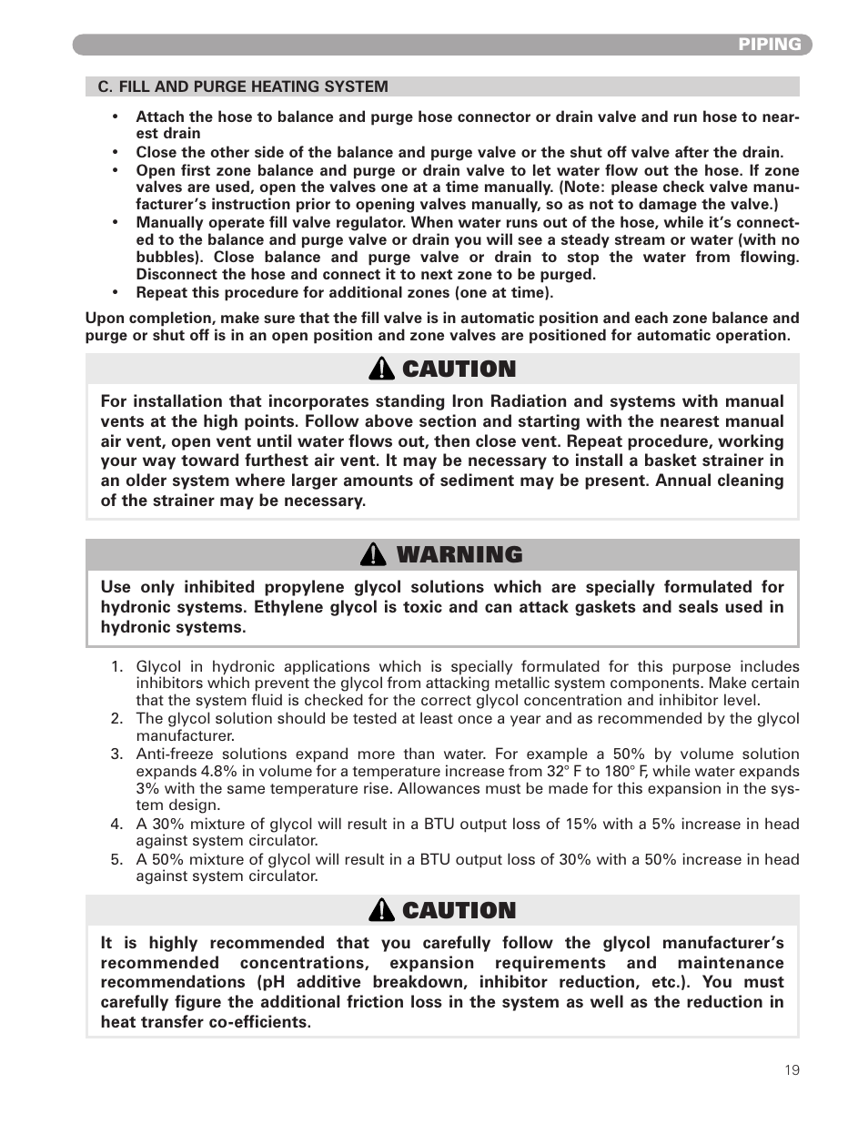 Caution, Warning | Munchkin 399M User Manual | Page 19 / 44