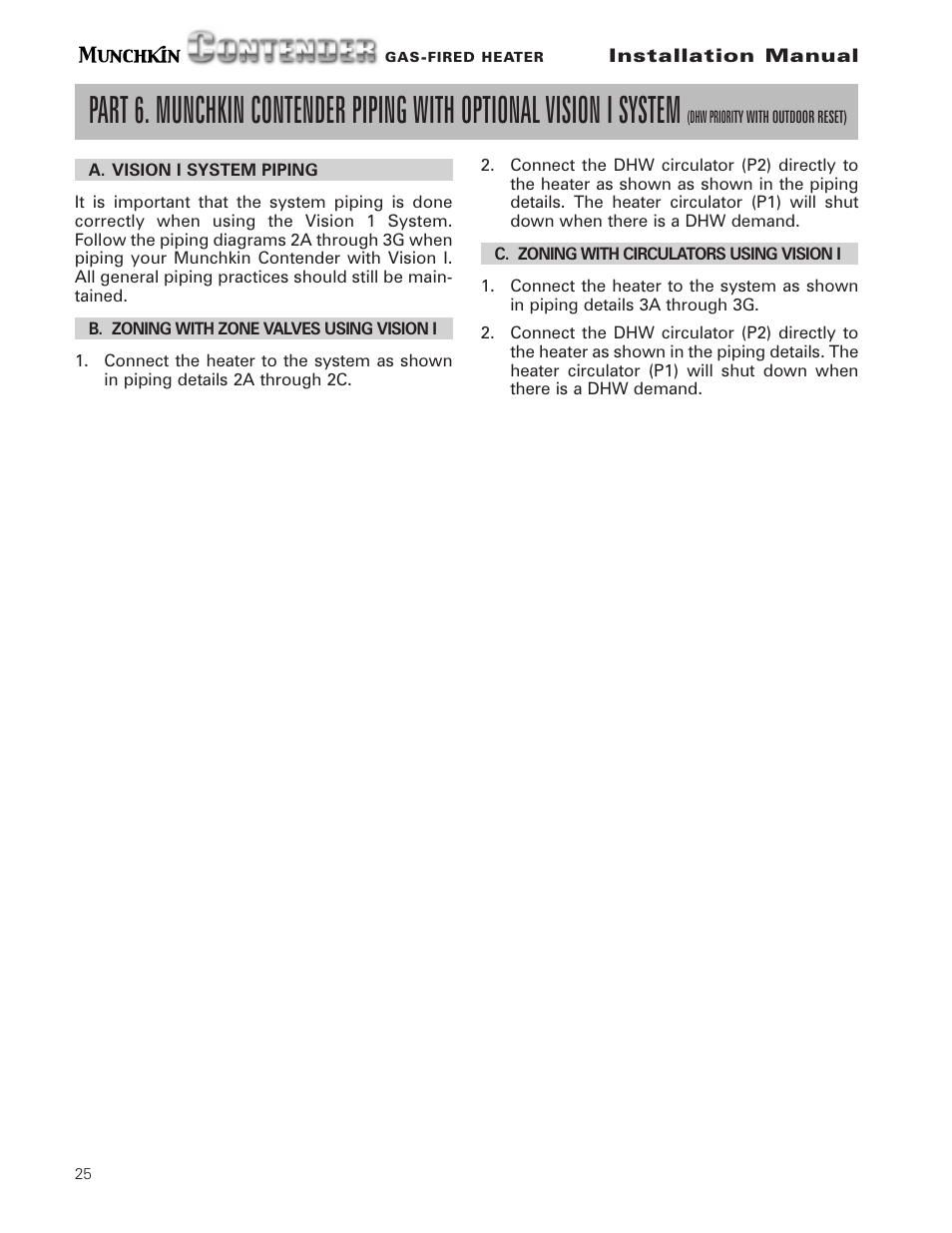 Munchkin Gas-Fired Hot Water Circulating Heater User Manual | Page 26 / 72