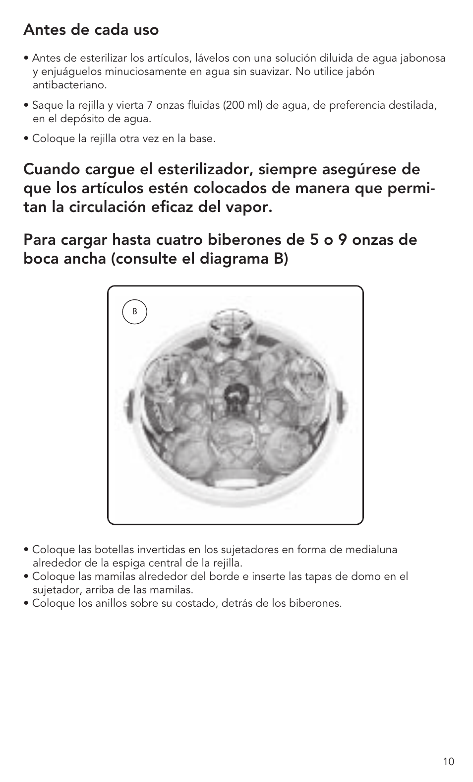 Antes de cada uso | Munchkin Baby Accessories User Manual | Page 11 / 14