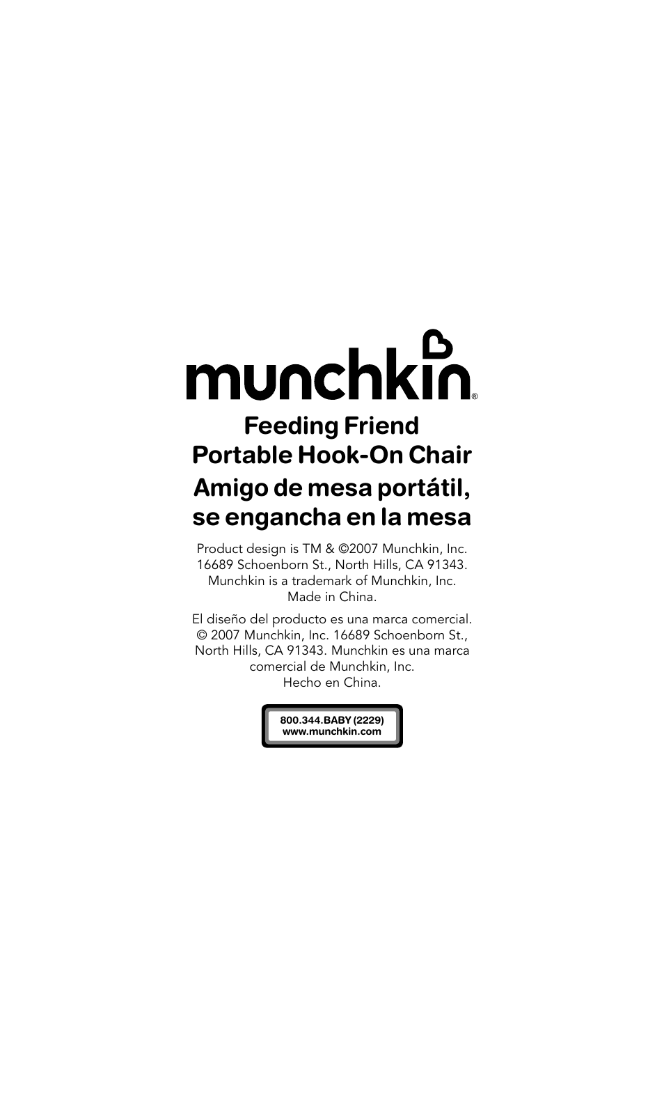 Munchkin Portable Hook-On Chair User Manual | Page 17 / 17