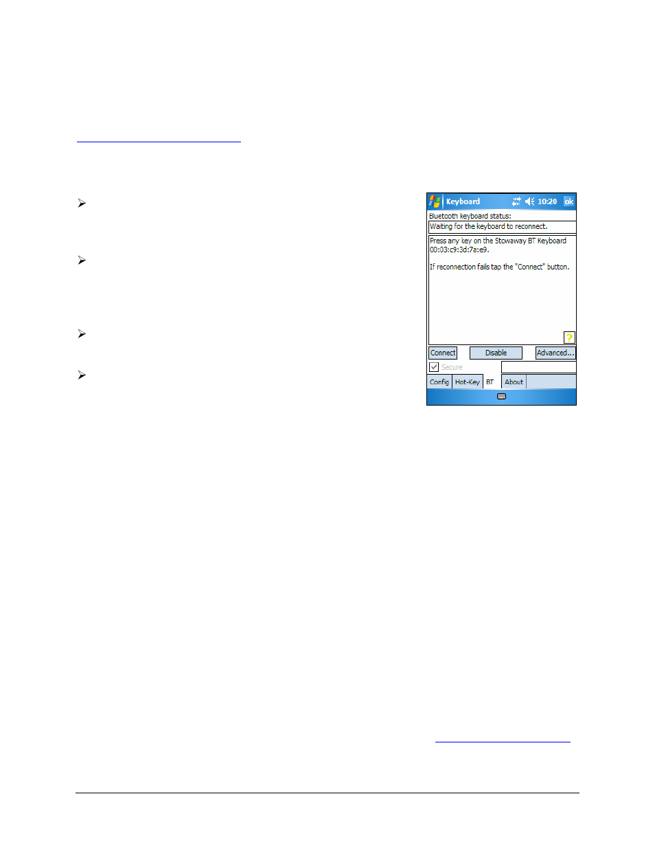 Reconnecting the stowaway ‍keyboard, Reconnecting the stowaway keyboard | Mobility Electronics iGo User Manual | Page 14 / 38