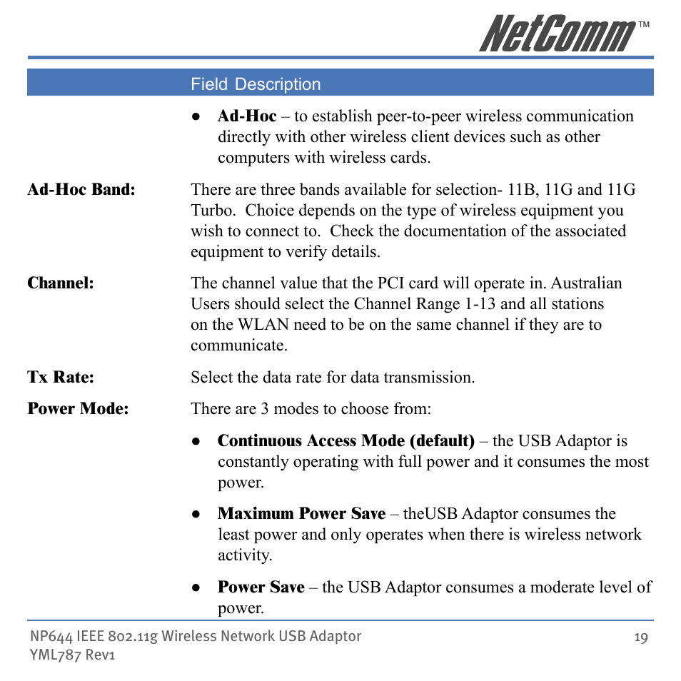 Mobility Electronics NP644 User Manual | Page 19 / 40