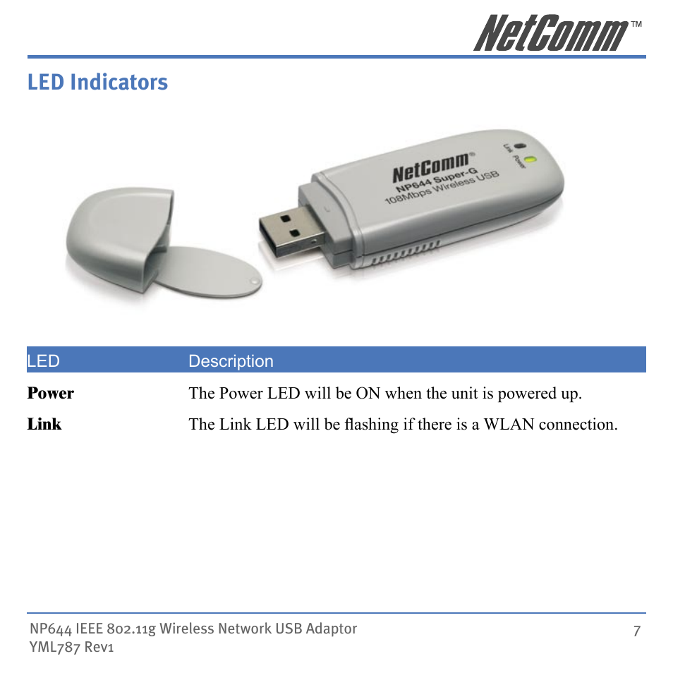 Led indicators | Mobility Electronics NP644 User Manual | Page 7 / 40