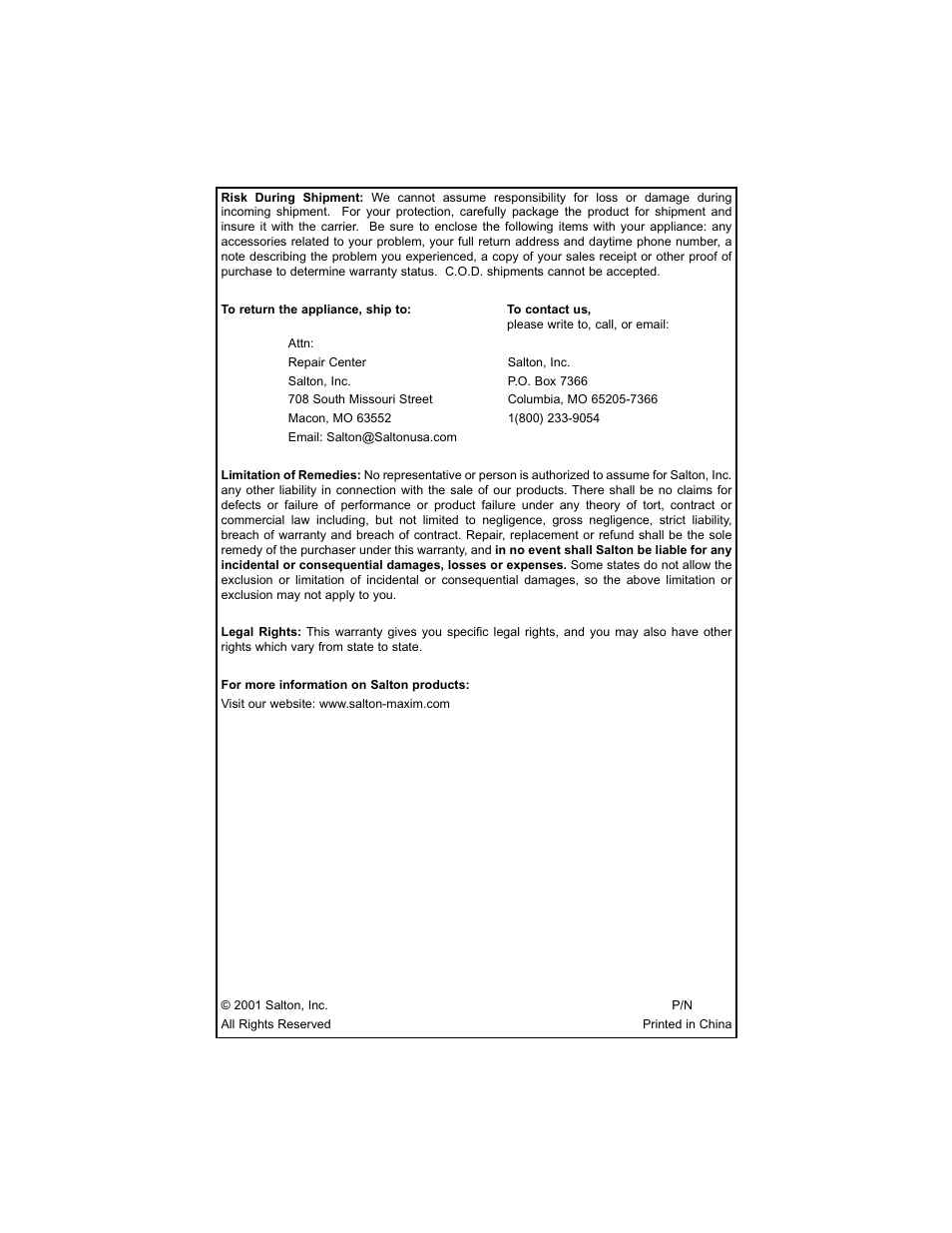 Salton, Inc CM5C User Manual | Page 29 / 93