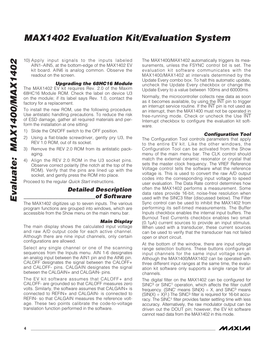 Max1402 evaluation kit/evaluation system | Maxim Integrated MAX1402 User Manual | Page 4 / 12