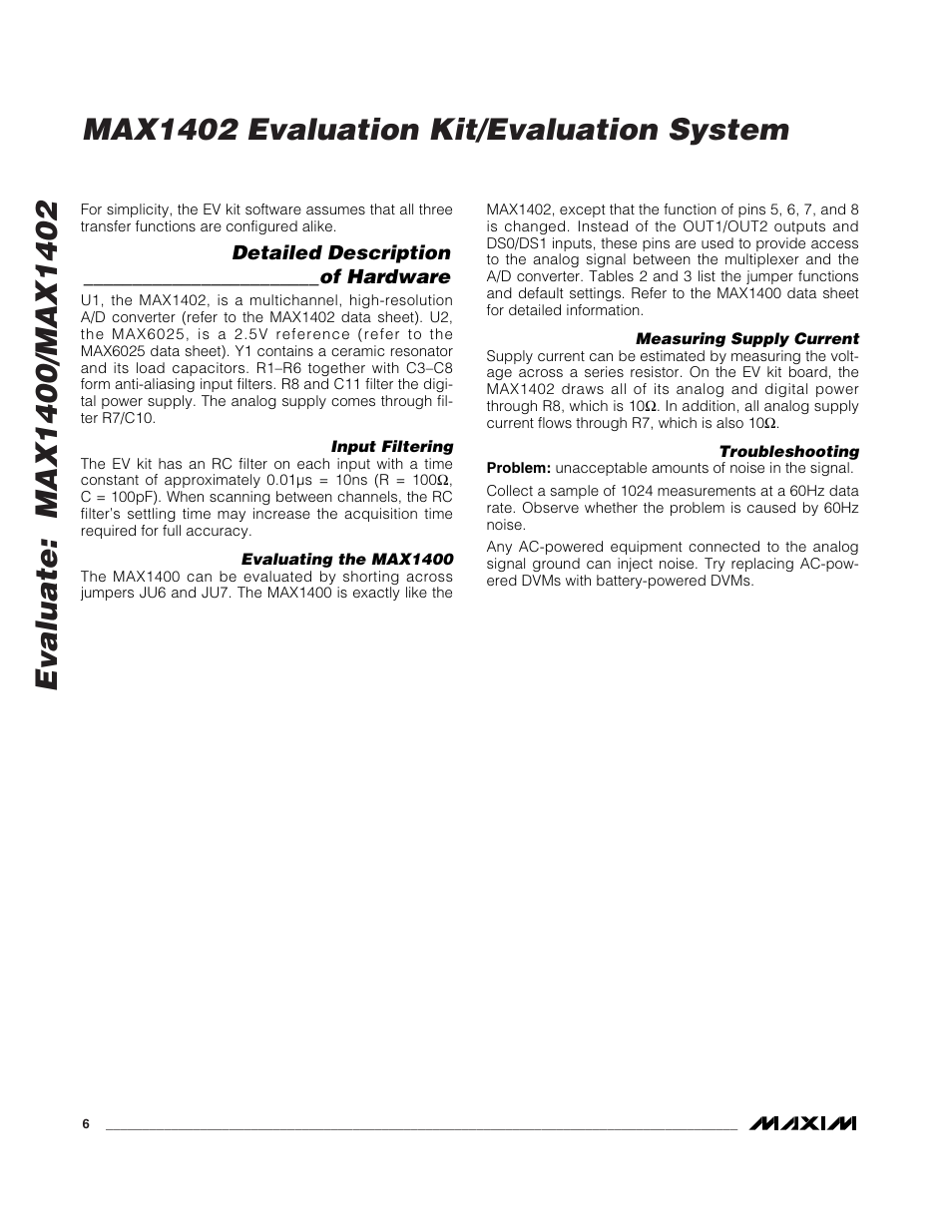 Maxim Integrated MAX1402 User Manual | Page 6 / 12
