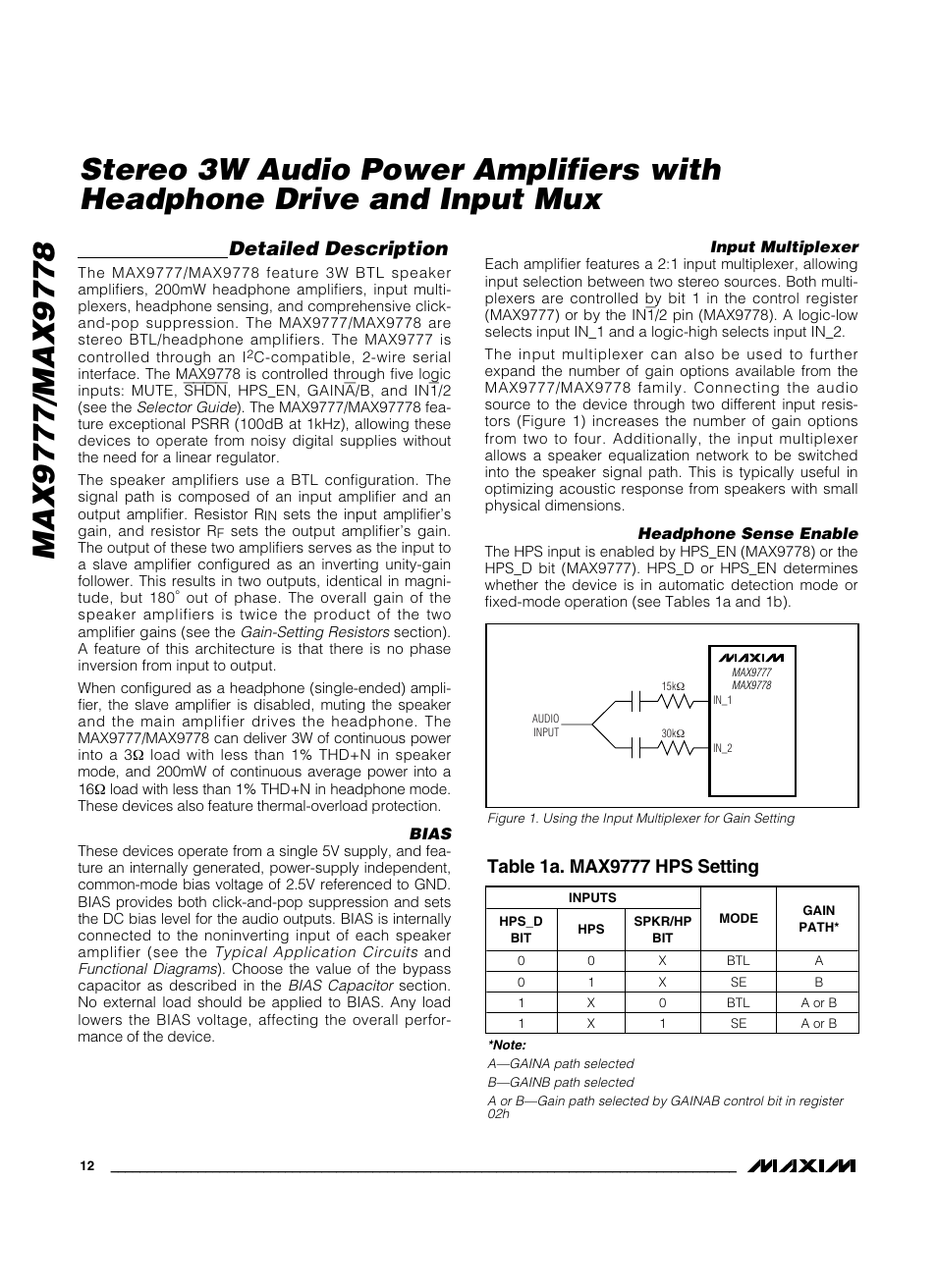 Detailed description | Maxim Integrated MAX9778 User Manual | Page 12 / 27