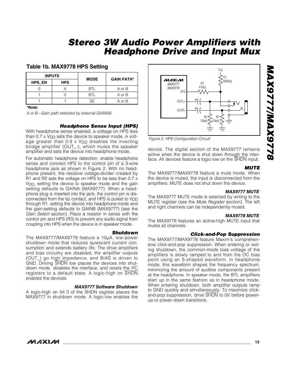 Maxim Integrated MAX9778 User Manual | Page 13 / 27
