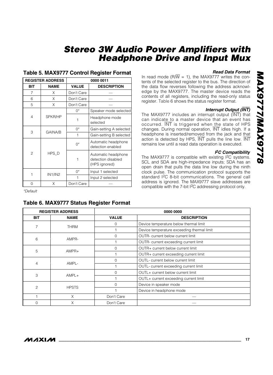 Maxim Integrated MAX9778 User Manual | Page 17 / 27