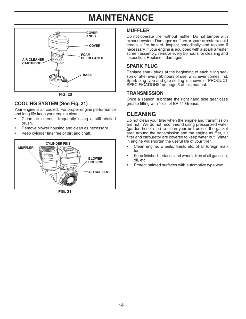 Maintenance, Cleaning | Maxim Manufacturing MXR500 User Manual | Page 14 / 21