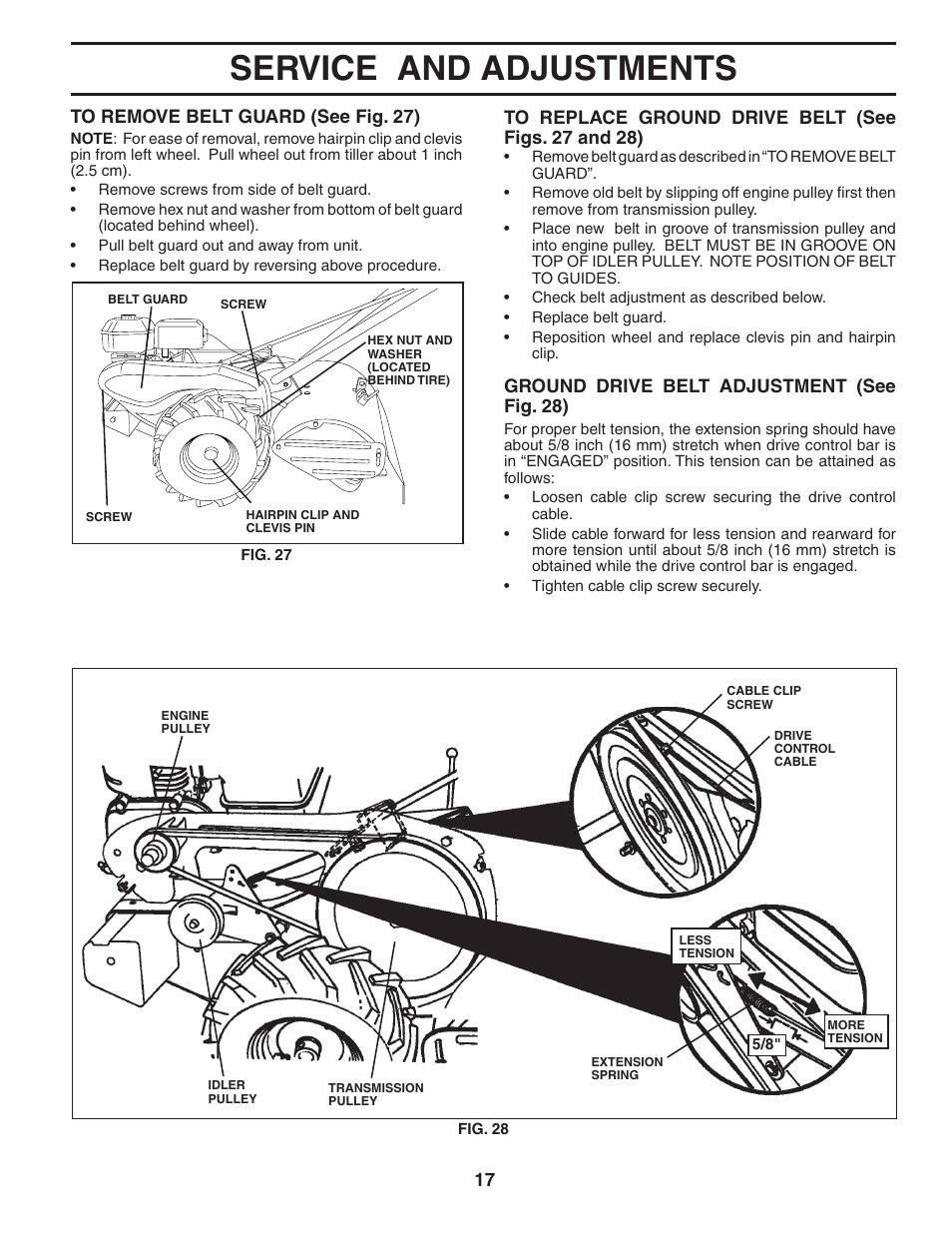 Service and adjustments | Maxim Manufacturing MXR500 User Manual | Page 17 / 21