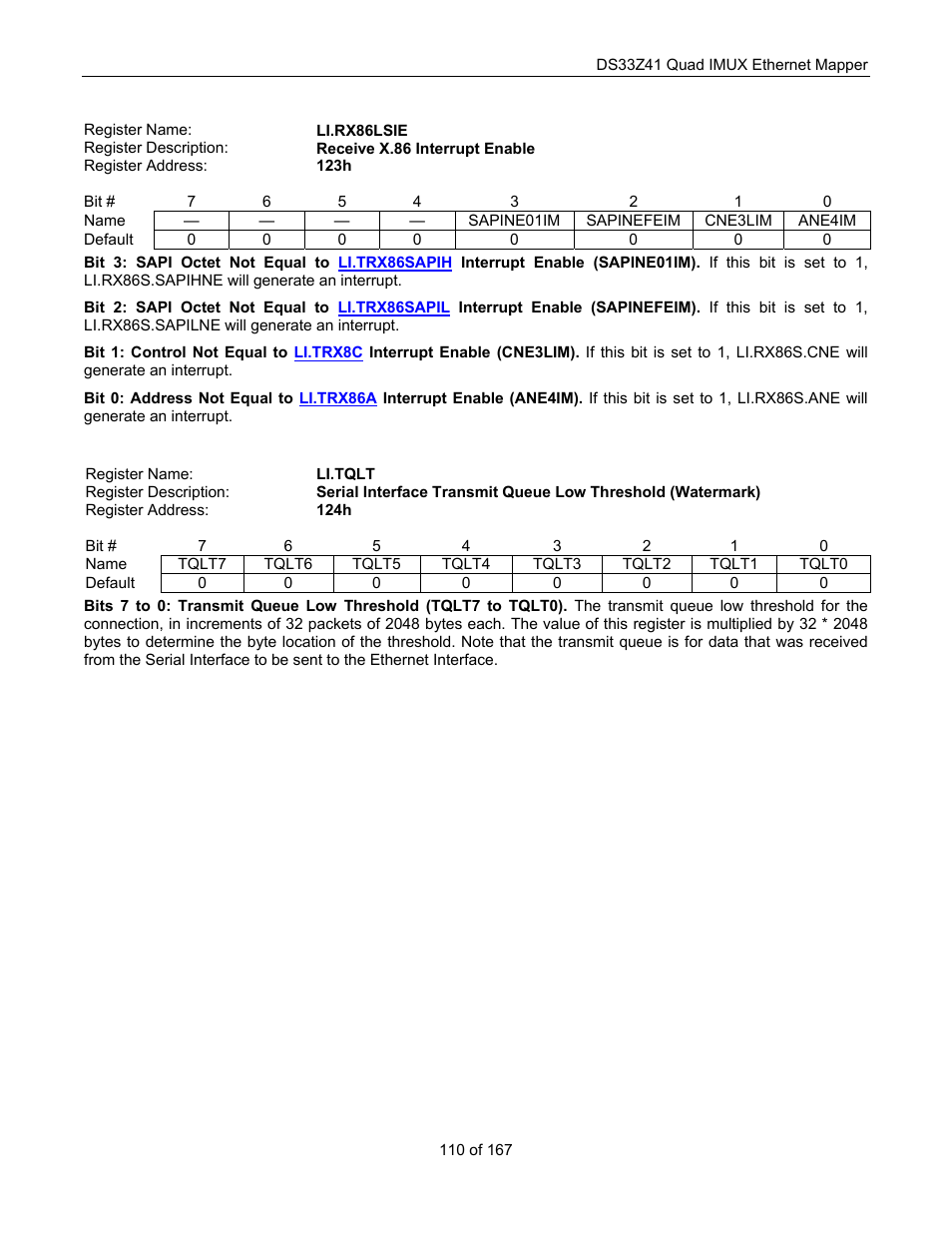 Maxim Integrated DS33Z41 User Manual | Page 110 / 167