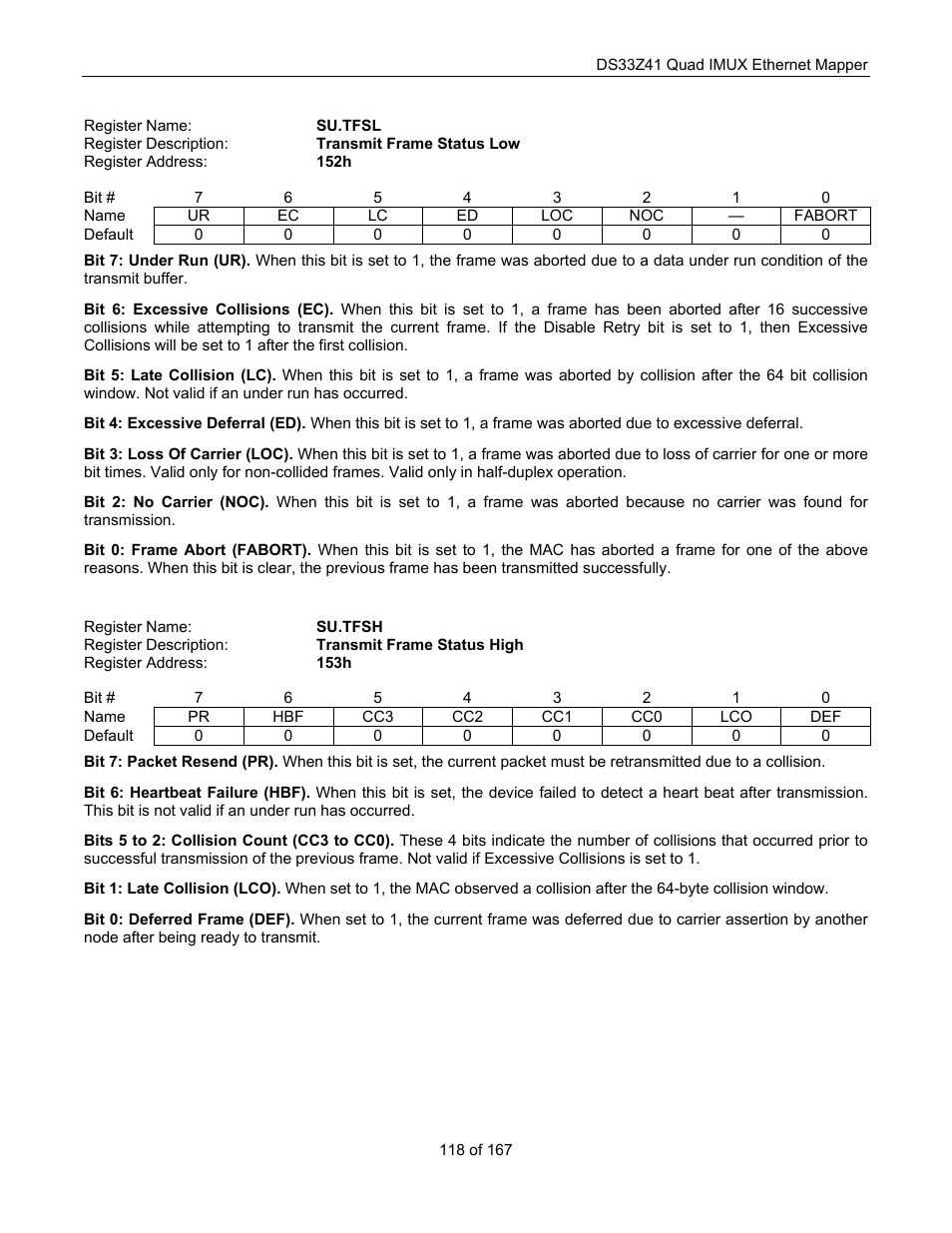 Maxim Integrated DS33Z41 User Manual | Page 118 / 167